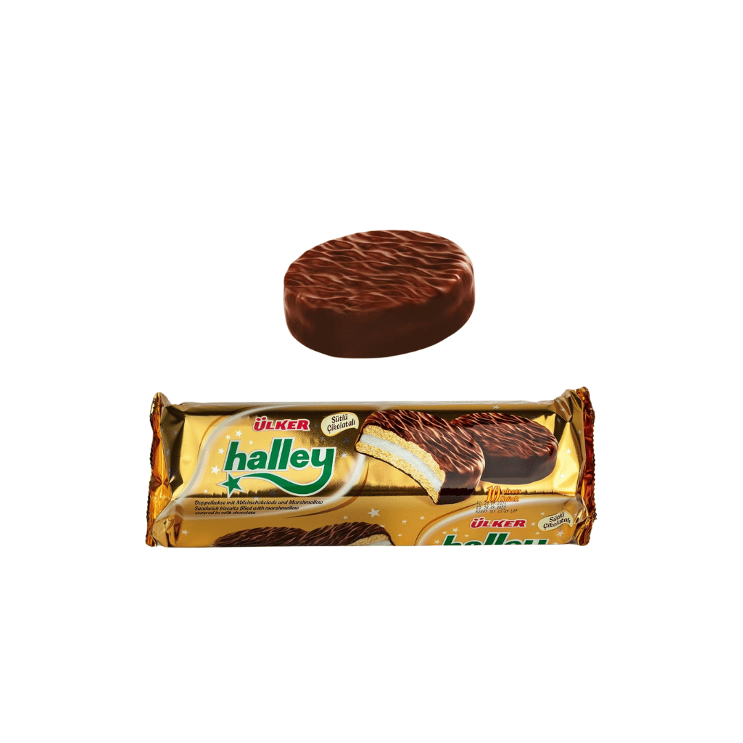 Ülker Halley Chocolate Coated Sandwich Biscuits 300g